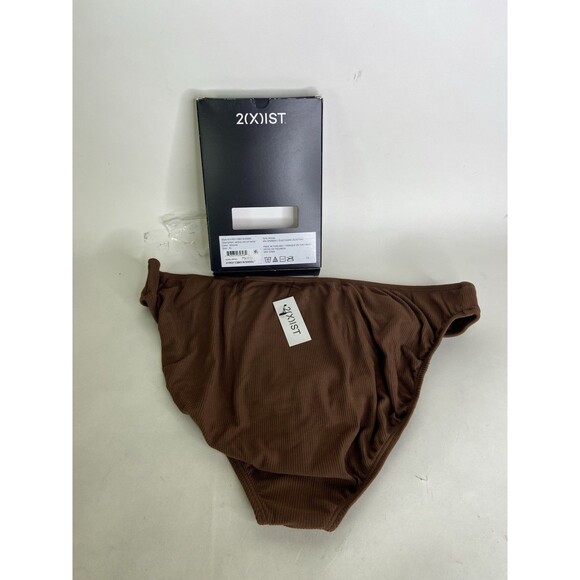 2xist Modal Luxe Hip Rib Bikini Brief Underwear Mocha Brown Mens Size XL - Picture 2 of 5